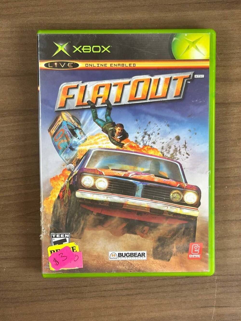 FlatOut Microsoft Xbox 2005 Bugbear Empire Interactive Disc & Case